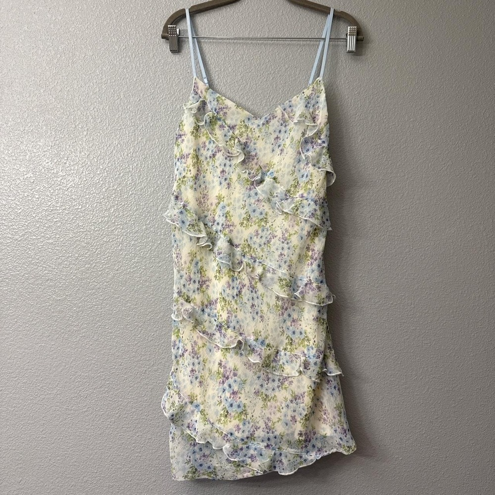 Love to Be Spoiled Floral Ruffle Mini Dress with Adjustable straps